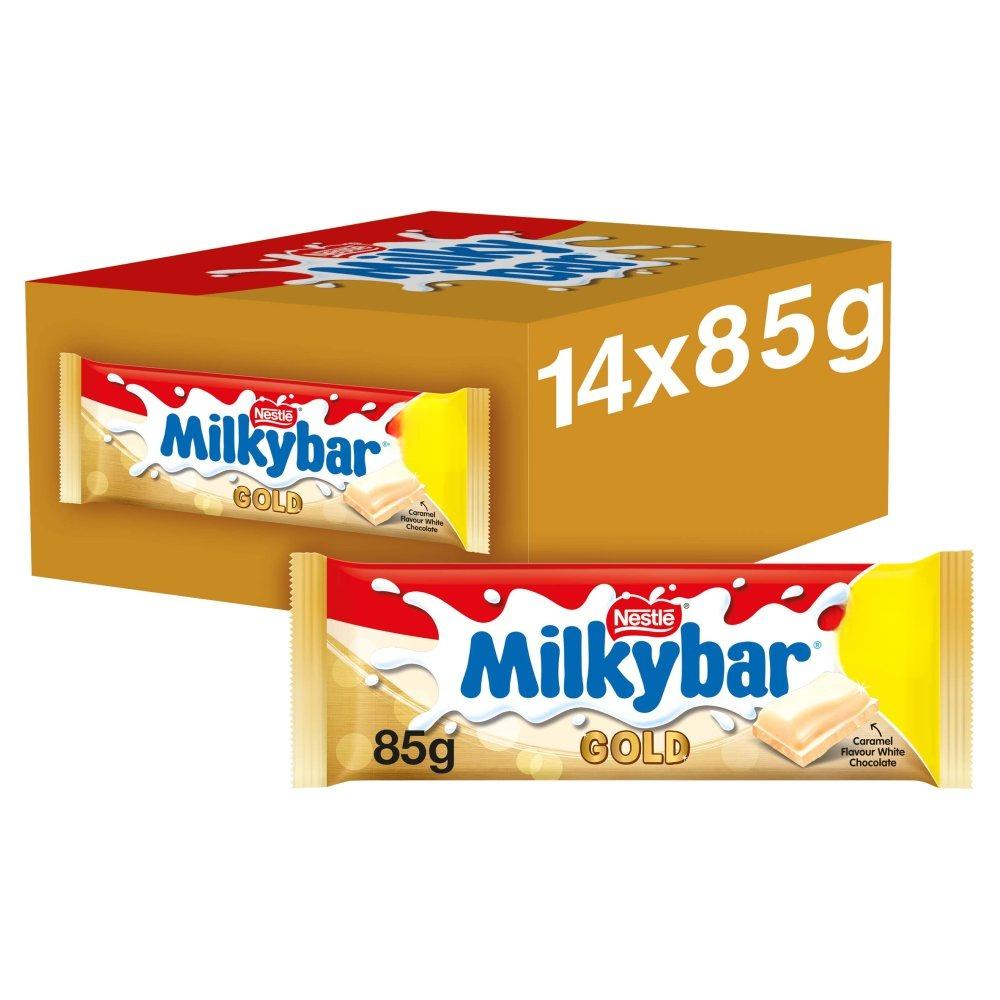 Milkybar Gold Caramel Flavour White Chocolate Sharing Bar 85g