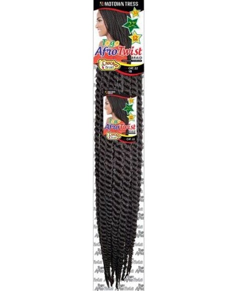 MOTOWN TRESS SYN CAT 22 TOGO AFRO TWIST BRAID 22 Color 350 Hair for Braid Extensions Asetena Pa 