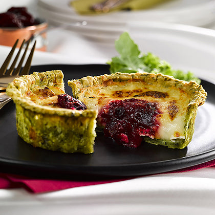 Brie & Beetroot Chutney Tart in Kale Pastry 12 x 150g Ready Meals Asetena Pa 