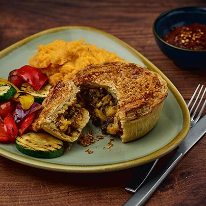 Phat Pasty Vegan Cauliflower & Spinach Balti Pie Product discounted due to limit on shelf life 12 x 270g Ready Meals Asetena Pa 