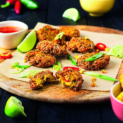 Gluten Free Spicy Corn Fritter 2 x 1.05kg Ready Meals Asetena Pa 