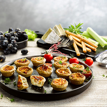 Baked Mini Quiche Party Selection 96 x 20g Ready Meals Asetena Pa 