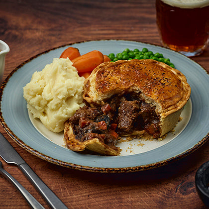 Phat Steak & Cornish Ale Pie Red Tractor 12 x 285g Ready Meals Asetena Pa 