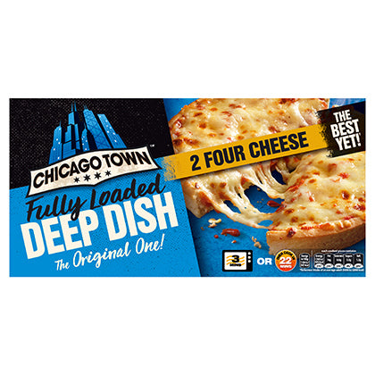 Chicago Town Deep Dish Four Cheese Pizzas 2 x 148g Ready Meals Asetena Pa 