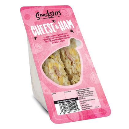 Snacksters Ham & Cheese Sandwich - Product discounted due to limit on shelf life 10 x 120g Ready Meals Asetena Pa 
