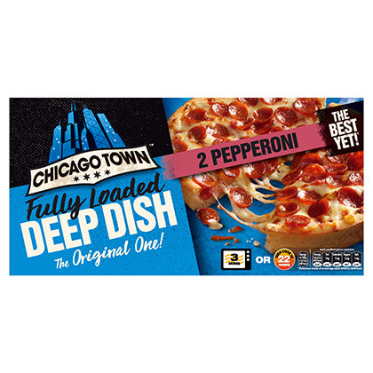 Chicago Town Deep Dish Pepperoni Pizzas 2 x 155g Ready Meals Asetena Pa 