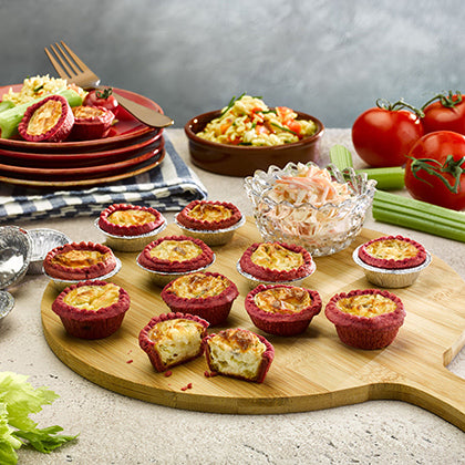 Baked VIBRANT MINI QUICHE SELECTION 48 x 20g Ready Meals Asetena Pa 
