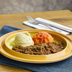 Simply Puree Level 5 Minced & Moist Beef Stew & Dumplings 12 x 380g Ready Meals Asetena Pa 