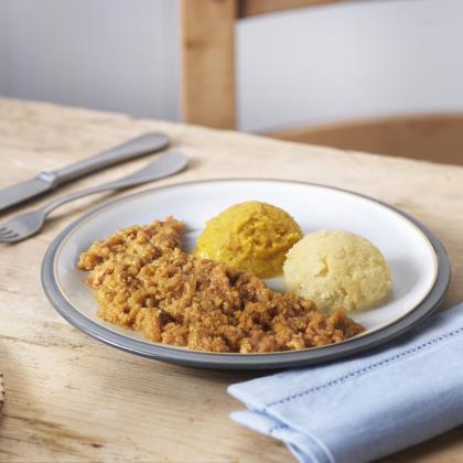 Simply Puree Level 5 Minced & Moist Chicken Curry 12 x 380g Ready Meals Asetena Pa 