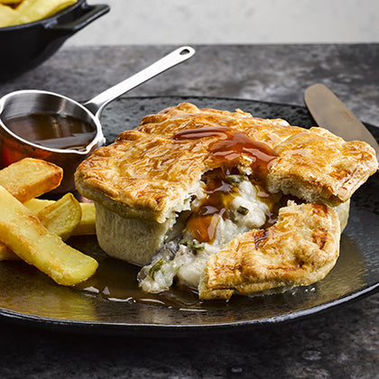Premium Selection British Chicken Mushroom & Leek Pie 12 x 300g Ready Meals Asetena Pa 