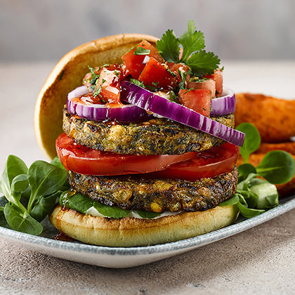 Everyday Favourites Falafel & Spinach Quarter Pounder 24 x 113g Ready Meals Asetena Pa 