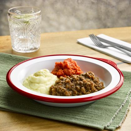 Simply Puree Level 5 Minced & Moist Savoury Beef 12 x 380g Ready Meals Asetena Pa 