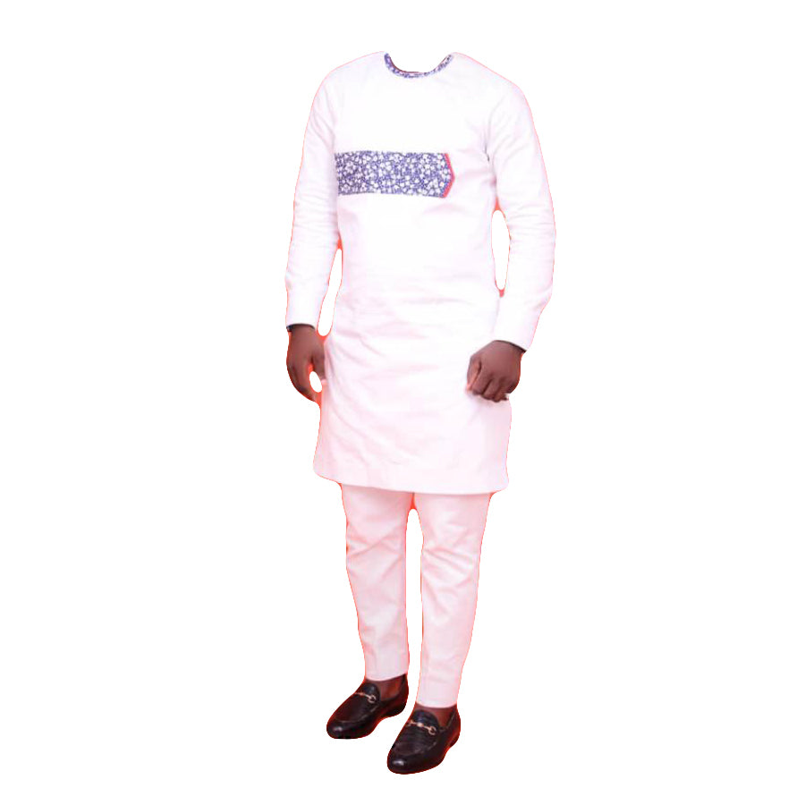 African Men's Wear Outfits Long Sleeve Stylish Pink Printed Unique Top Shirt