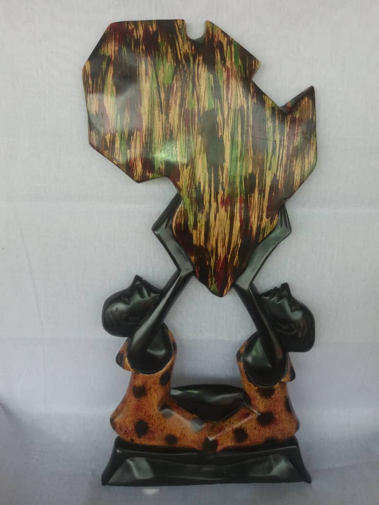 SKVintage Wooden Trophy Statue