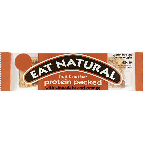 MASEat Natural Fruit & Nut Bar Protein Packed with Chocolate and Orange 45g-Food