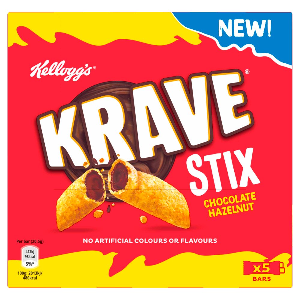 Kellogg's Krave Chocolate Hazelnut Stix 5x20.5g