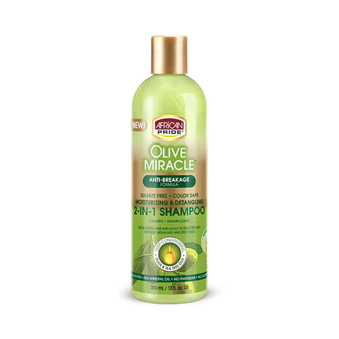 African Pride Olive Miracle 2 in 1 Shampoo & Conditioner 12oz
