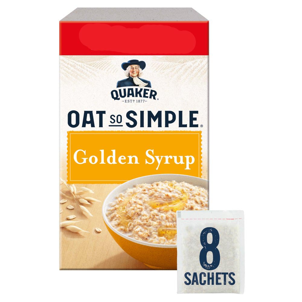 MASQuaker Oat So Simple Golden Syrup Porridge Sachets 8 x 36g-Food