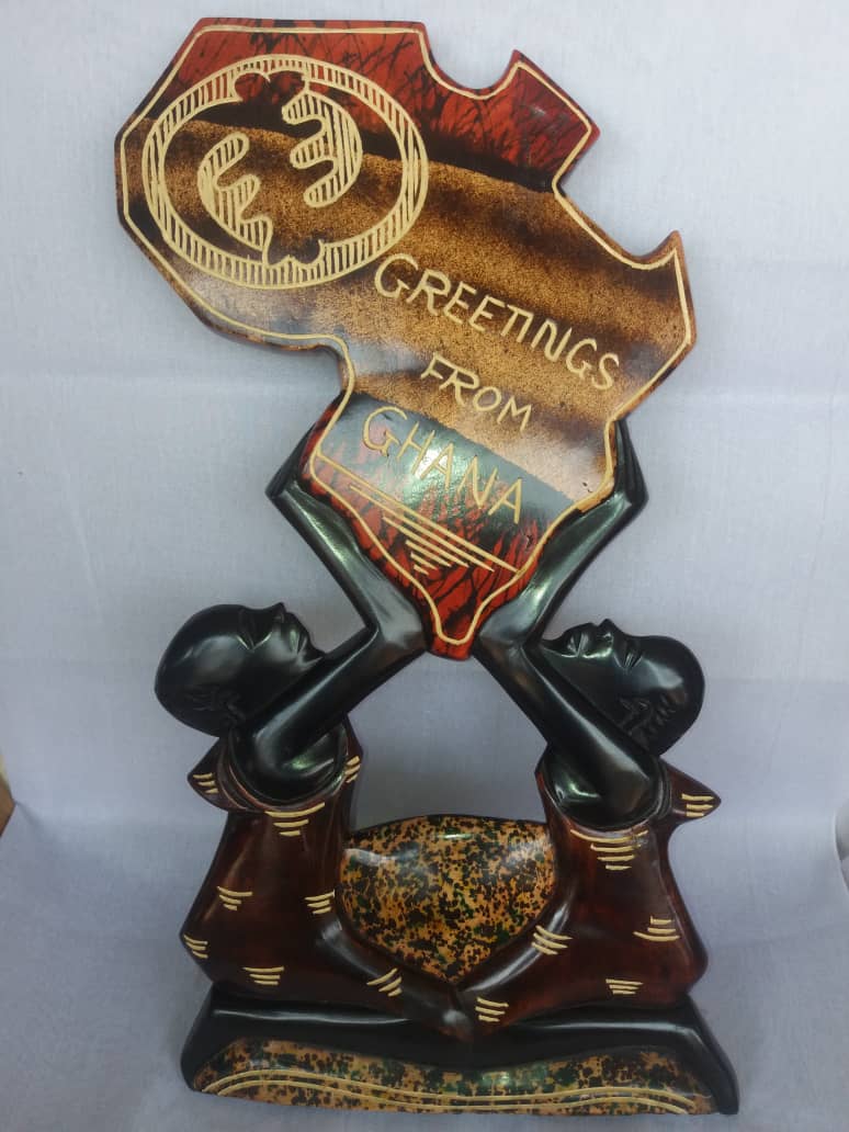 SKVintage Wooden Trophy Statue