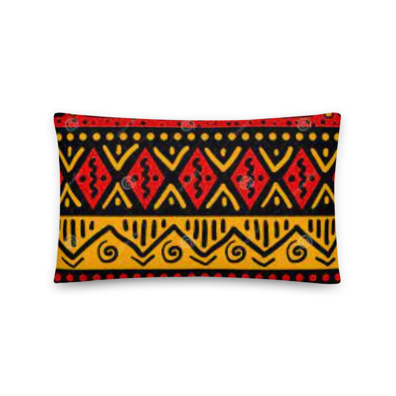African Pillow Protector Cover Home Decor Rectangular African Pattern TRIBAL ELEMENTS WITH SHAPE Two Sides Printed Washable Pillowcase