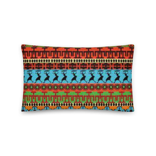 African Pillow Protector Cover Home Decor Rectangular Multicolor African TRIBAL ELEMENTS WITH SHAPE Two Sides Printed Washable Pillowcase