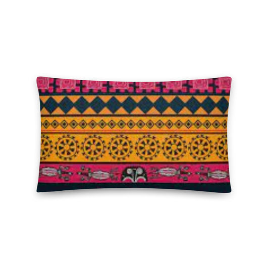 African Pillow Protector Cover Home Decor Rectangular African TRADITIONAL TRIBAL ELEMENTS WITH SHAPE Two Sides Printed Washable Pillowcase