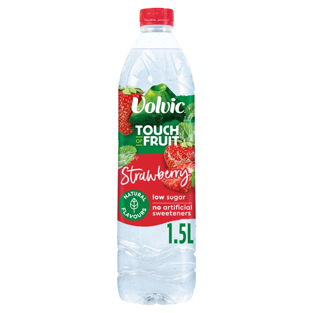 Volvic Touch of Fruit Low Sugar Strawberry Natural Flavoured Water 1.5L-Food