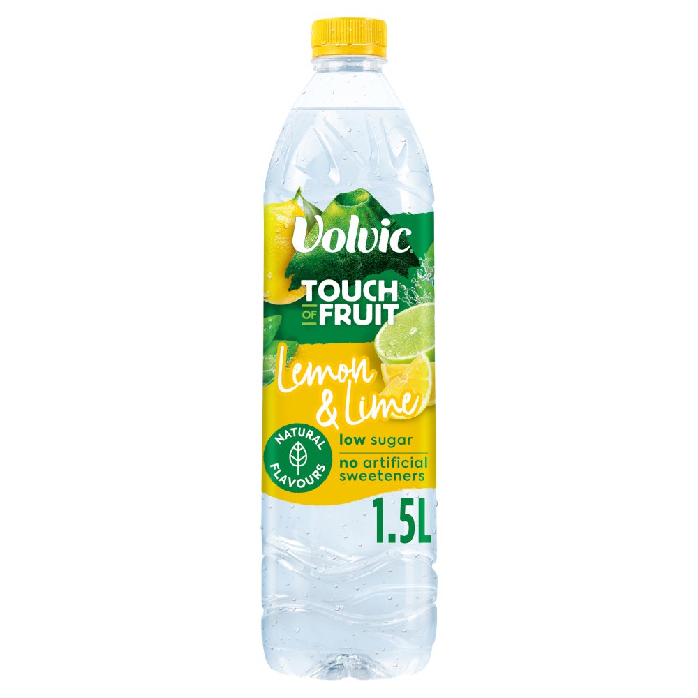 Volvic Touch of Fruit Low Sugar Lemon & Lime Natural Flavoured Water 1.5L-Food