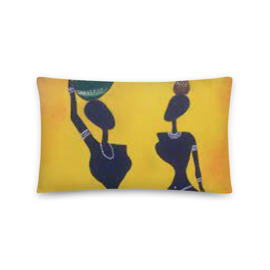 African Pillow Protector Cover Home Decor Rectangular African tribal Women two women gossiping Two Sides Printed Machine Washable Pillowcase