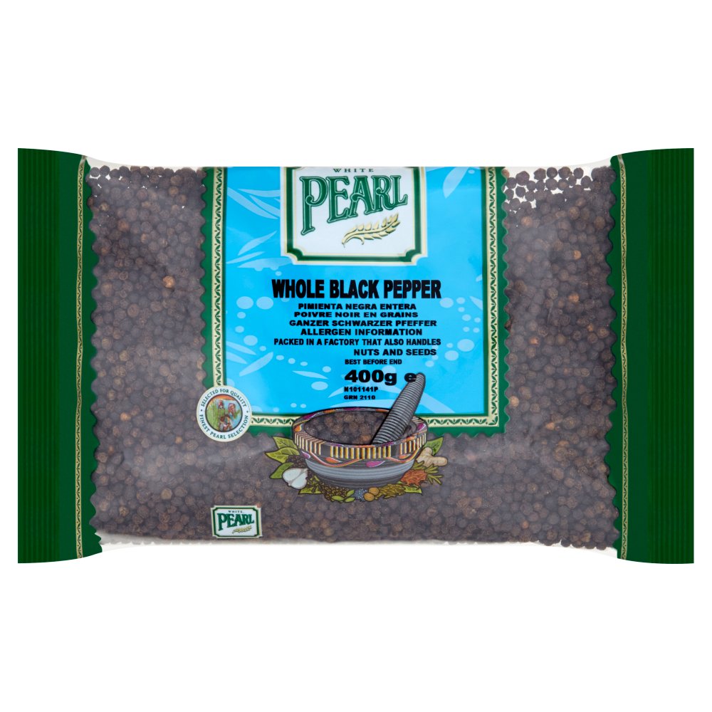White Pearl Whole Black Pepper 400g-Food