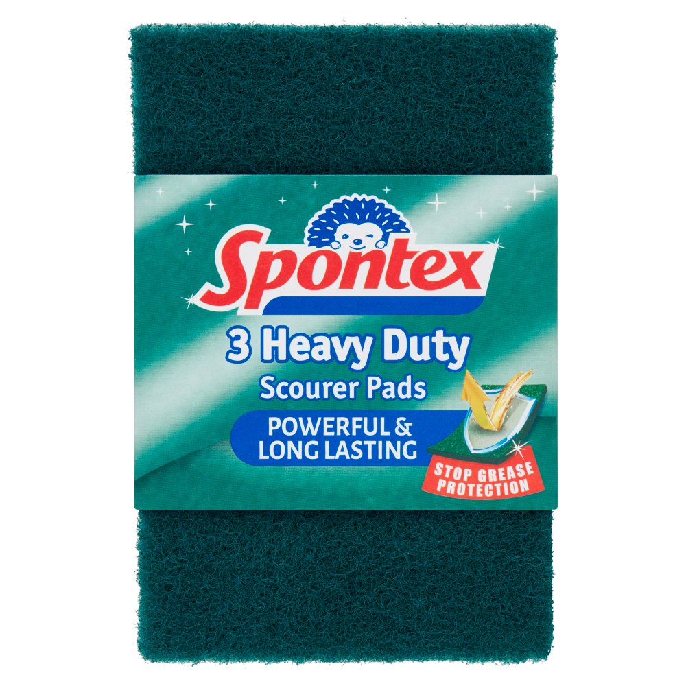 Spontex 3 Heavy Duty Scourer Pads-Food