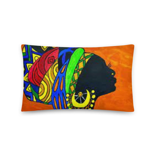 African Pillow Protector Cover Home Decor Rectangular Artwork African tribal crown Wearing Women Two Sides Printed Machine Washable Pillowcase