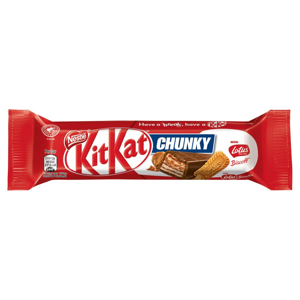 MASKit Kat Chunky Lotus Biscoff Milk Chocolate Bar 42g-Food