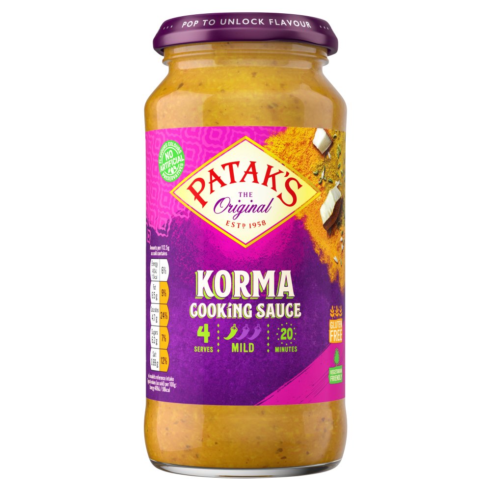 Patak's Korma Cooki̇ng Sauce 450g