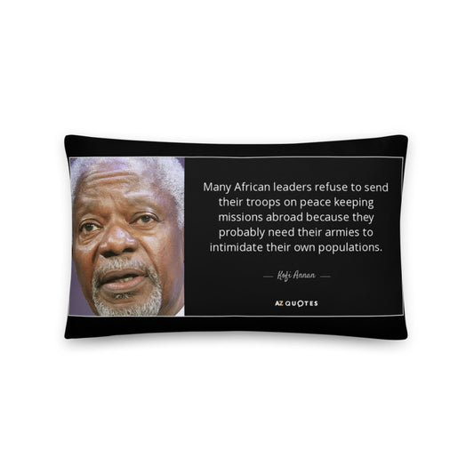African Pillow Cover Home Decor Rectangular Kofi Annan Life Quotes Printed Machine Washable Pillowcase Protector