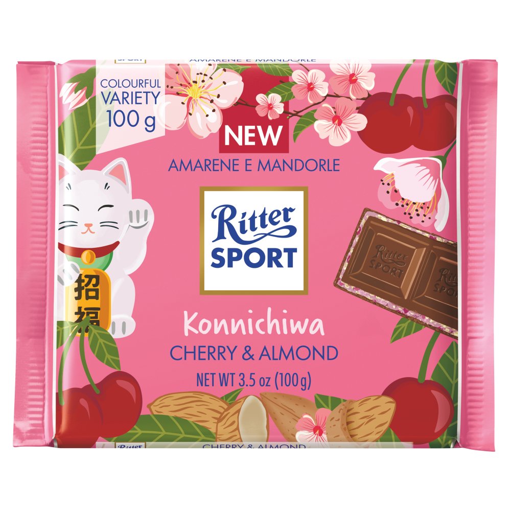 Ritter Sport Konnichiwa Cherry & Almond 100g-Food