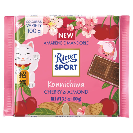 Ritter Sport Konnichiwa Cherry & Almond 100g-Food