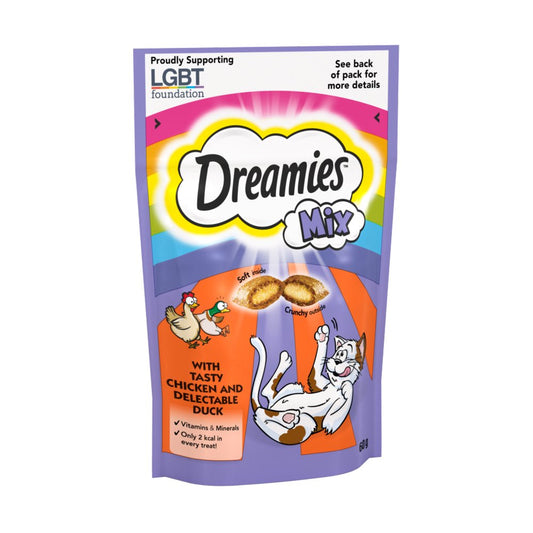 MASDreamies Mix Pride Cat Treat Biscuits with Chicken & Duck 60g-Food