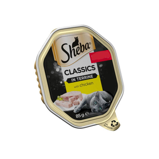 Sheba Classics Wet Cat Food Tray Chicken in Terrine 85g