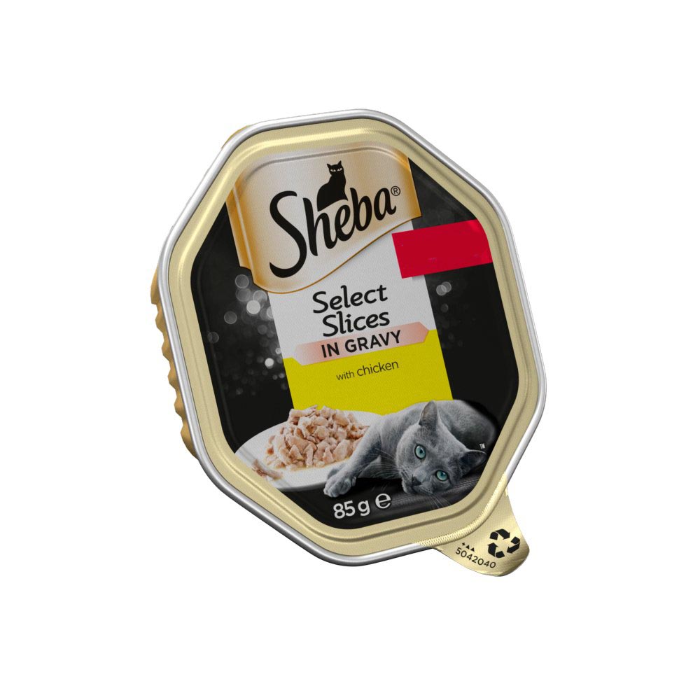 Sheba Select Slices Cat Food Tray Chicken in Gravy 85g-Food