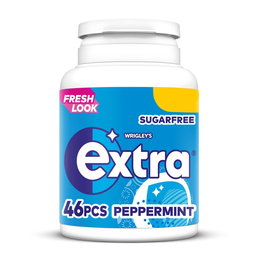 MASExtra Peppermint Chewing Gum Sugar Free Bottle 46 Pieces-Food