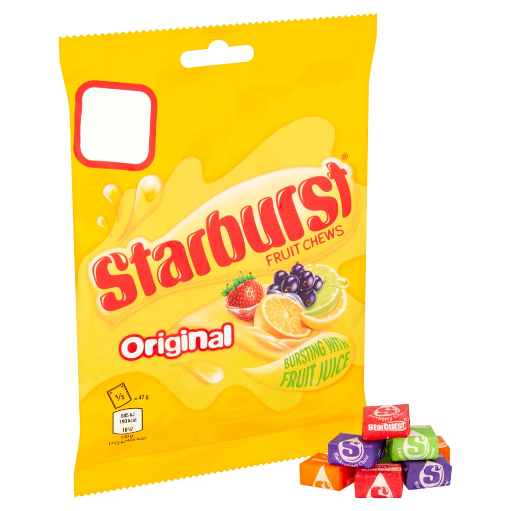 Starburst Original Fruit Chews Sweets Treat Bag 141g-Food