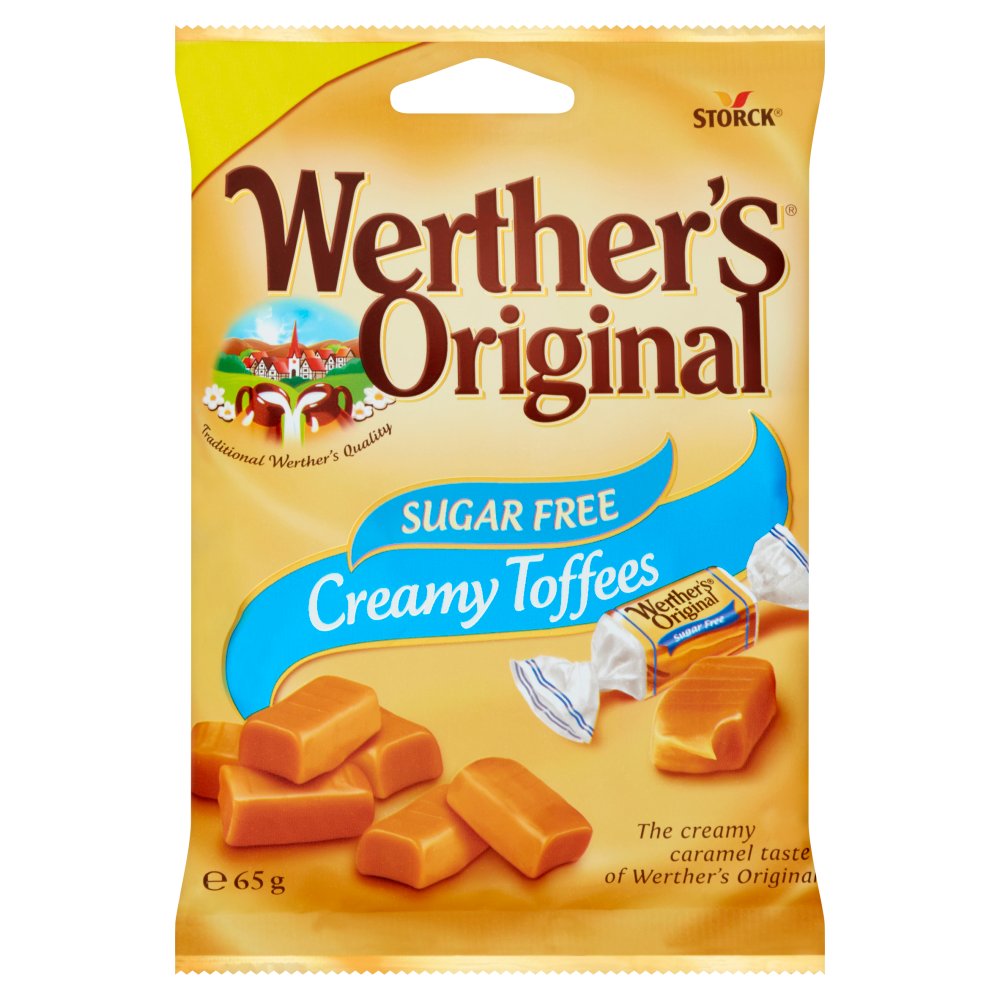 Werther's Original Sugar Free Creamy Toffees 65g-Food