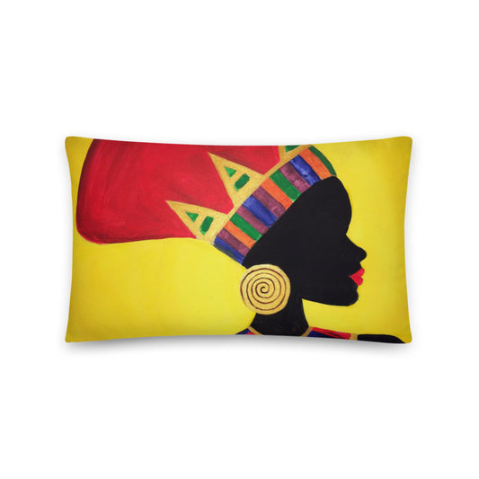 African Pillow Protector Cover Home Decor Rectangular African tribal black women wearing large earringTwo Sides Printed Machine Washable Pillowcase