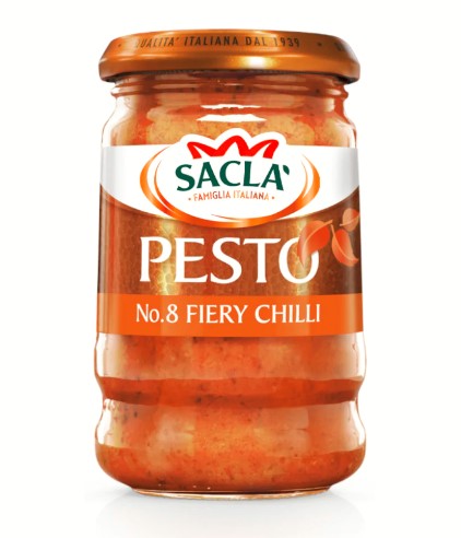 Sacla' Pesto Fiery Chilli 190g-Food