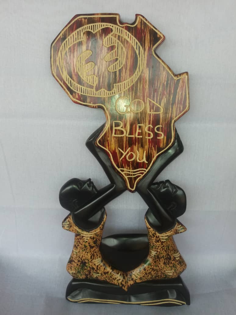 SKVintage Wooden Trophy Statue