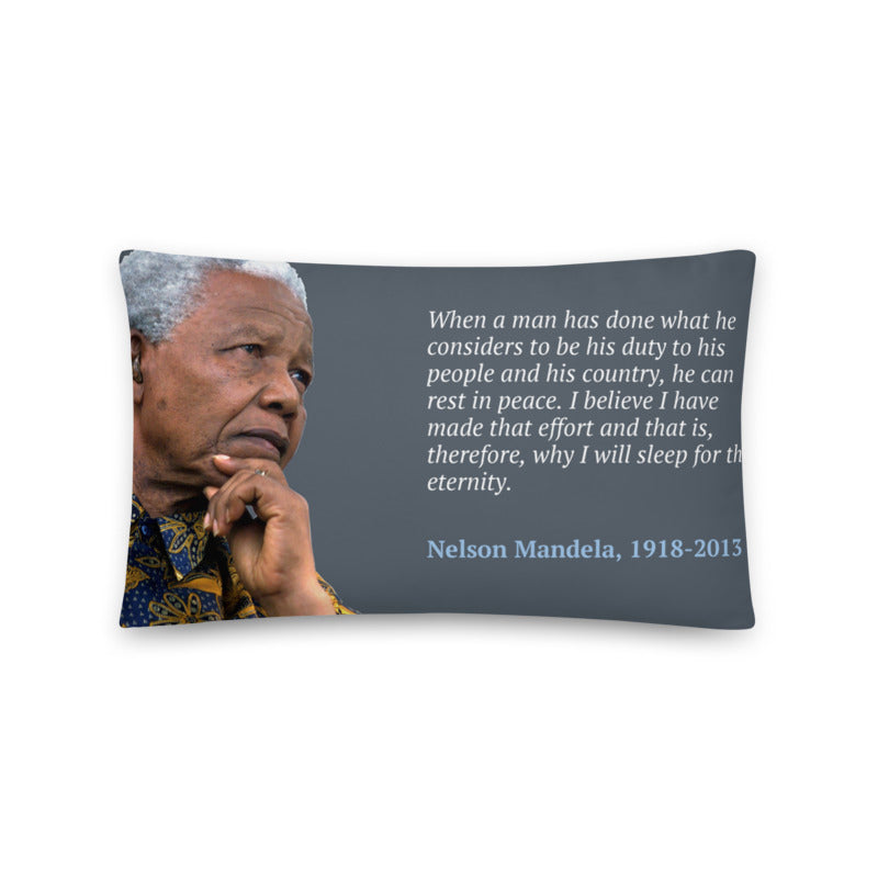 African Pillow Cover Home Decor Rectangular Nelson Mandela Quotes Two Sides Printed Machine Washable Pillowcase Protector