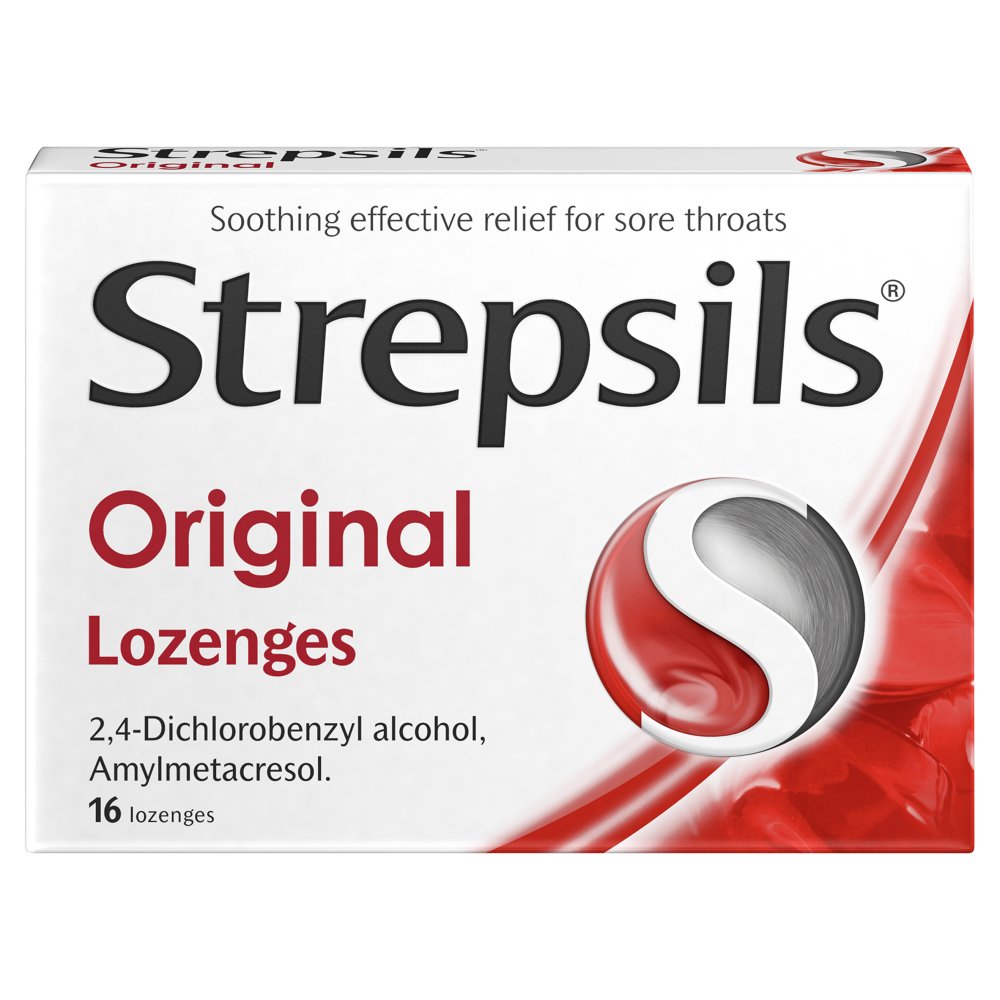 Strepsils Original Lozenges x16 for Sore Throat-Food