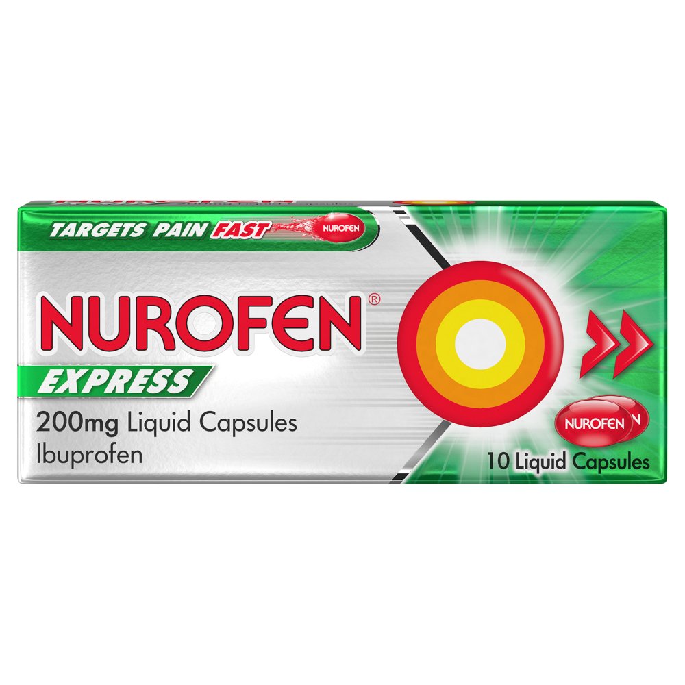 MASNurofen Express Pain Relief 200mg Liquid Capsules x10-Food