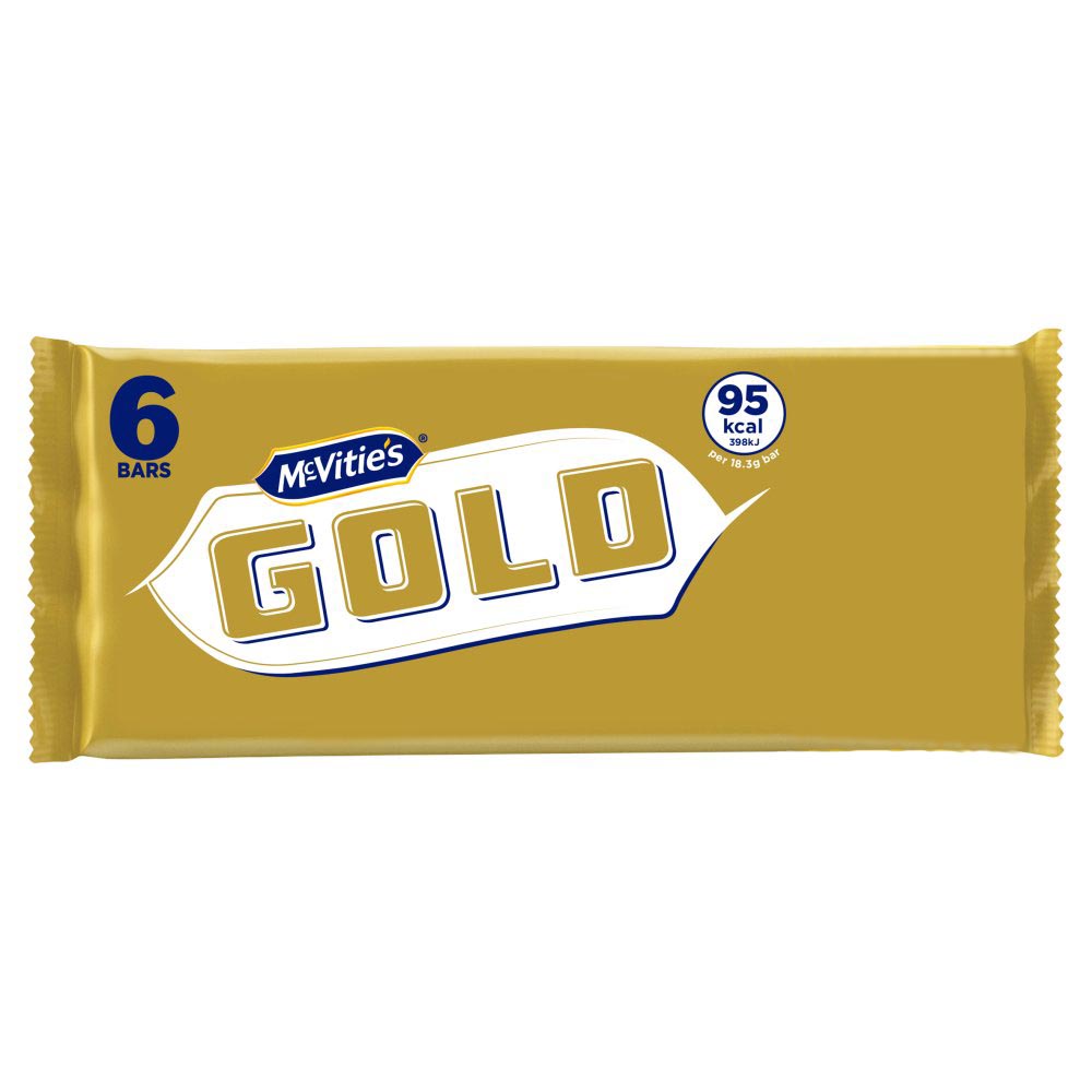 MASMcVitie's 6 Gold Caramel Flavour Biscuit Bars 10.6g-Food